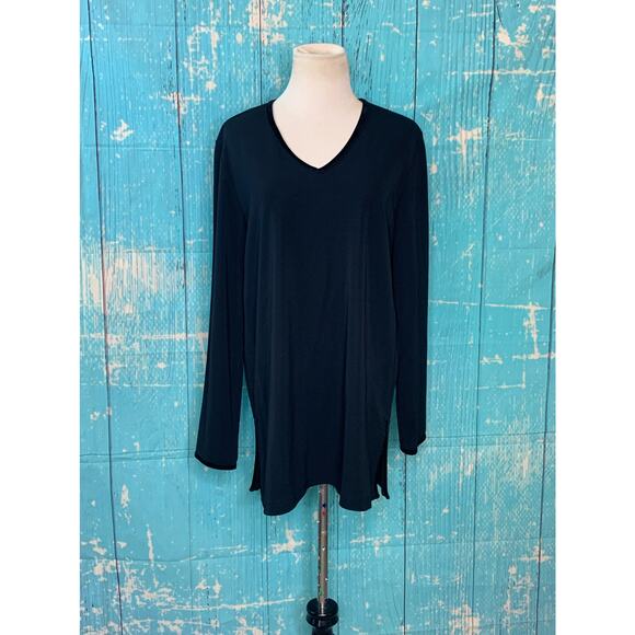 Liz Claiborne long sleeves v neck blouse size M - Picture 6 of 8